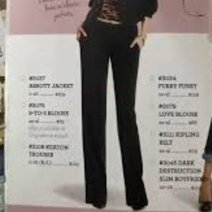 CAbi black straight leg slacks NWT